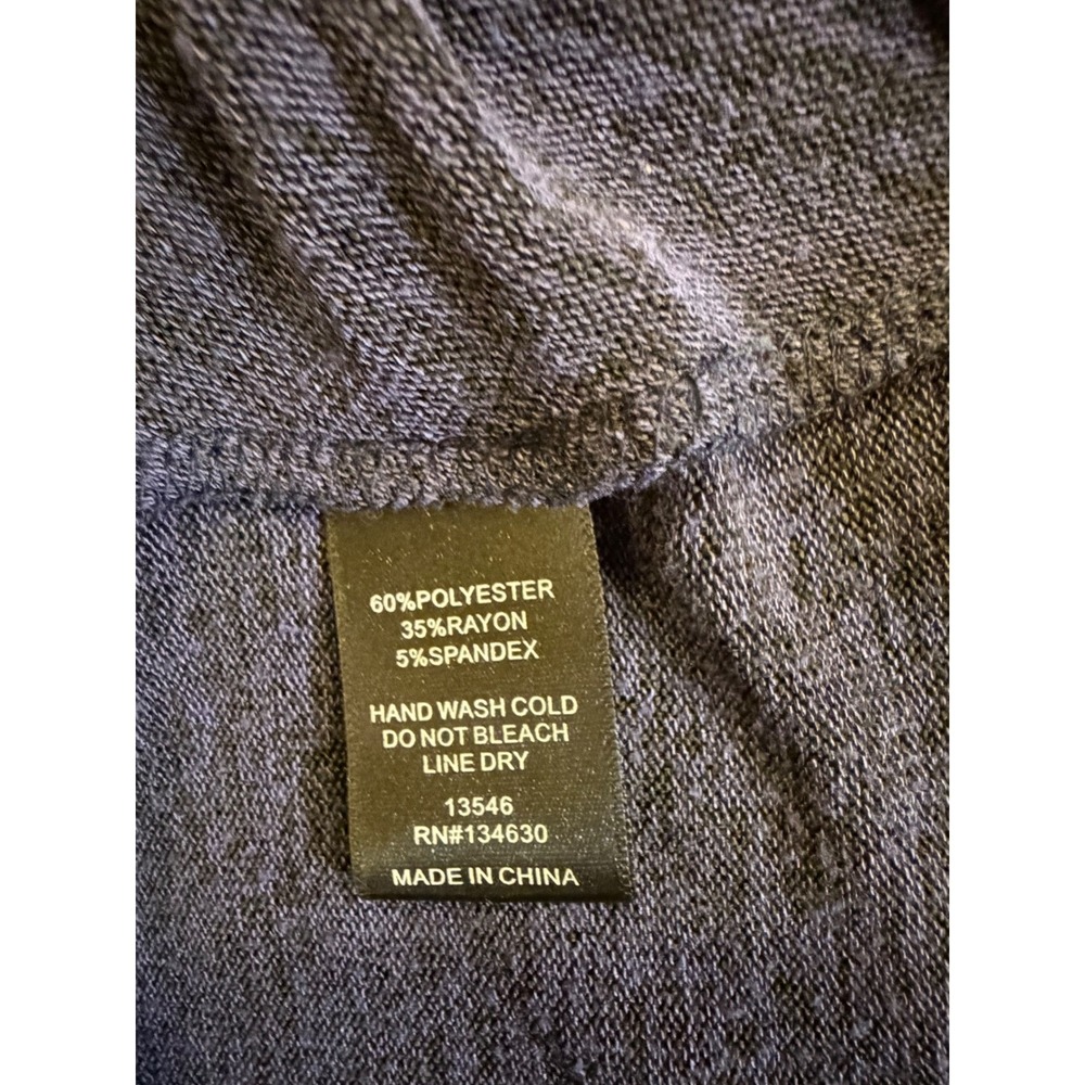 Sunday In Brooklyn Womens Navy Blue Medium Twist Front Casual Top Minimalist - Picture 6 of 6